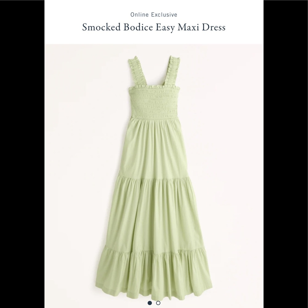 Abercrombie & Fitch Smocked Bodice Easy Maxi Dress